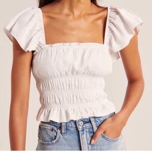 abercrombie ruffled top
